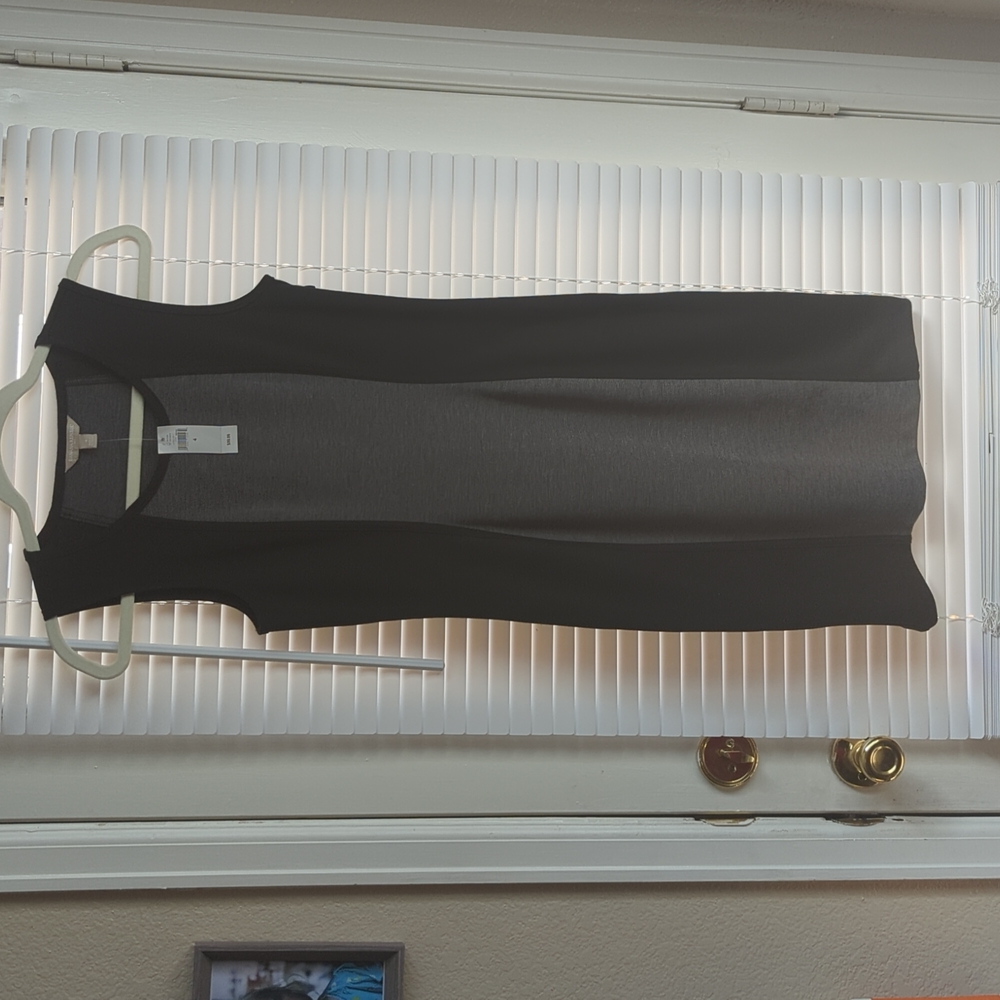 NWT Banana Republic Black & Gray Shift Dress Size 4